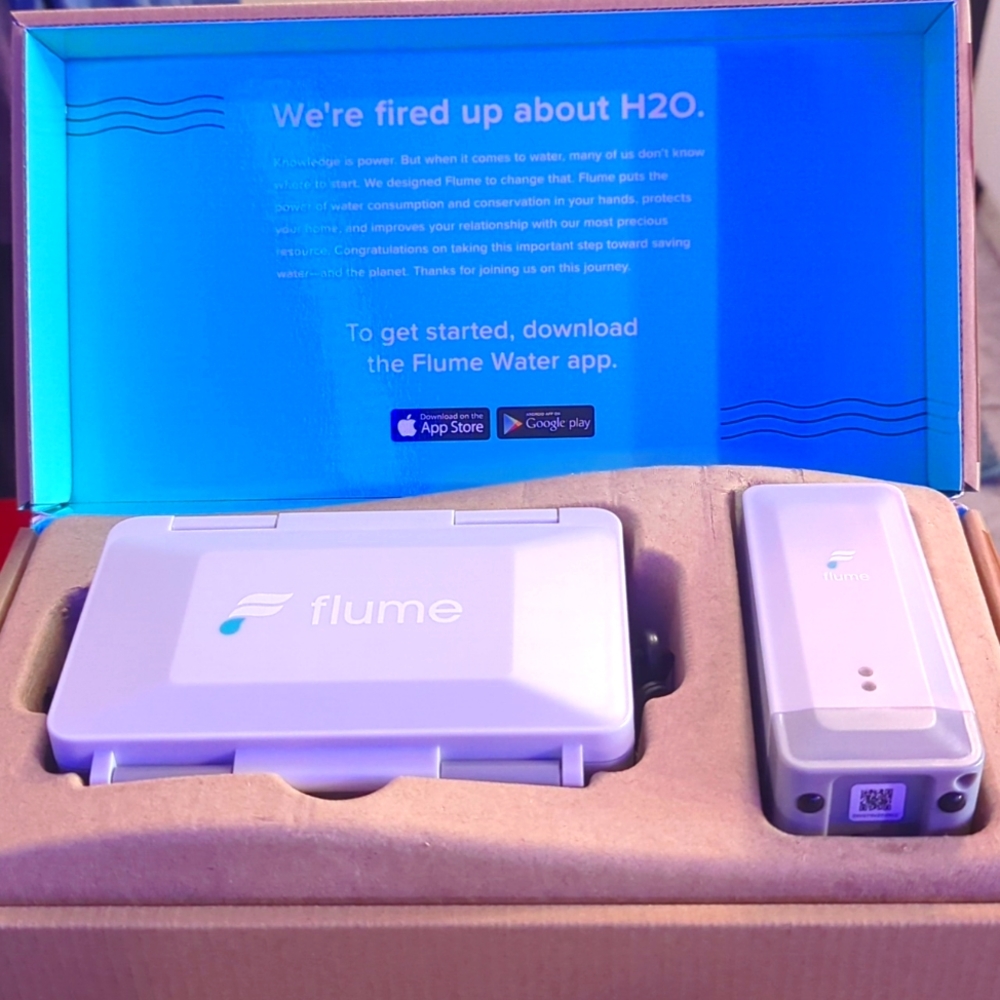 Flume water leak detector
